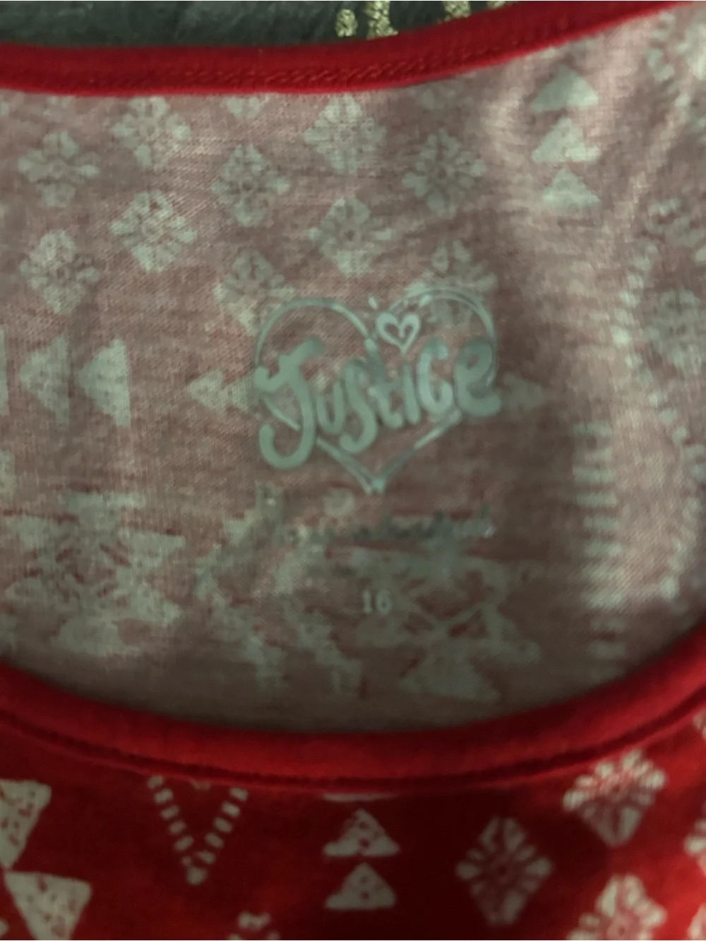 Set of two aztec print Justice brand size 16 girl’s tops
